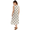 Star Curved Pattern Monochrome Summer Maxi Dress View2