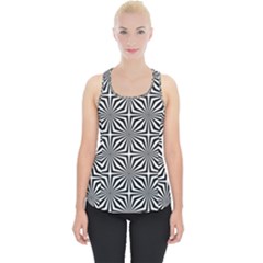 Background Pattern Halftone Black White Piece Up Tank Top by Pakjumat