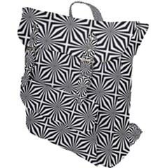 Background Pattern Halftone Black White Buckle Up Backpack by Pakjumat