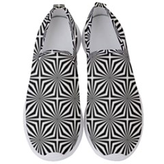 Background Pattern Halftone Black White Men s Slip On Sneakers by Pakjumat