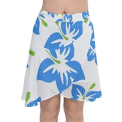 Hibiscus Wallpaper Flowers Floral Chiffon Wrap Front Skirt by Pakjumat