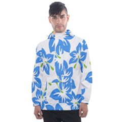 Hibiscus Wallpaper Flowers Floral Men s Front Pocket Pullover Windbreaker by Pakjumat