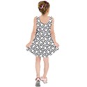 Pattern Monochrome Repeat Black And White Kids  Sleeveless Dress View2