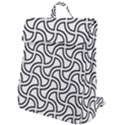 Pattern Monochrome Repeat Black And White Flap Top Backpack View1