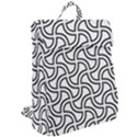 Pattern Monochrome Repeat Black And White Flap Top Backpack View2