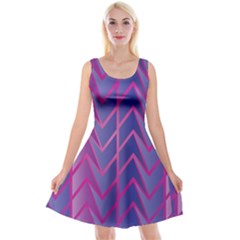 Geometric Background Abstract Reversible Velvet Sleeveless Dress by Pakjumat