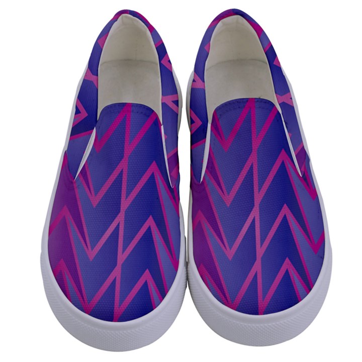 Geometric Background Abstract Kids  Canvas Slip Ons