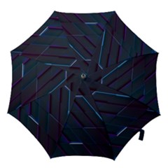 Glass Scifi Violet Ultraviolet Hook Handle Umbrellas (large) by Pakjumat