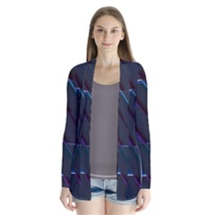 Glass Scifi Violet Ultraviolet Drape Collar Cardigan by Pakjumat