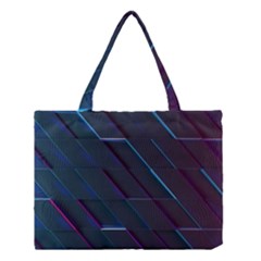 Glass Scifi Violet Ultraviolet Medium Tote Bag by Pakjumat