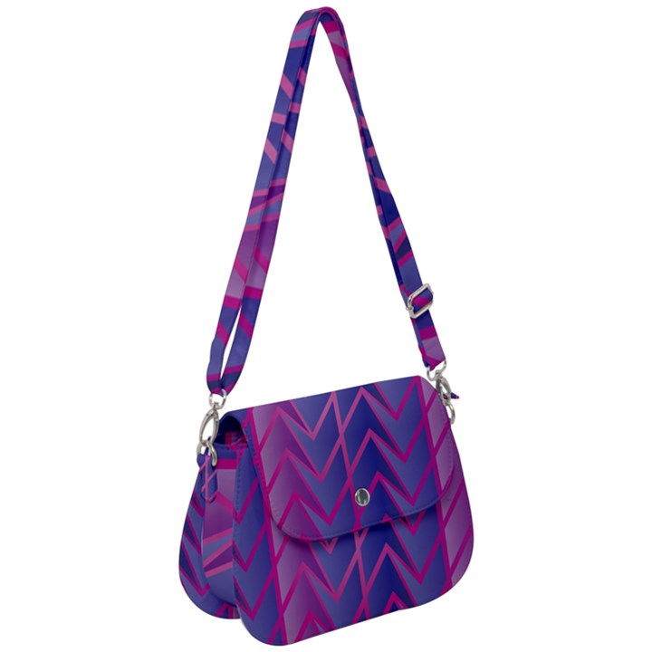 Geometric Background Abstract Saddle Handbag