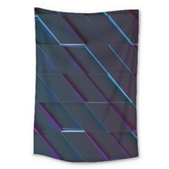 Glass Scifi Violet Ultraviolet Large Tapestry by Pakjumat