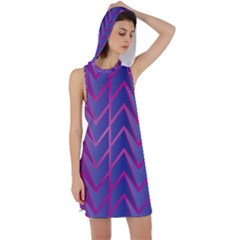 Geometric Background Abstract Racer Back Hoodie Dress by Pakjumat