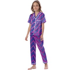 Geometric Background Abstract Kids  Satin Short Sleeve Pajamas Set by Pakjumat