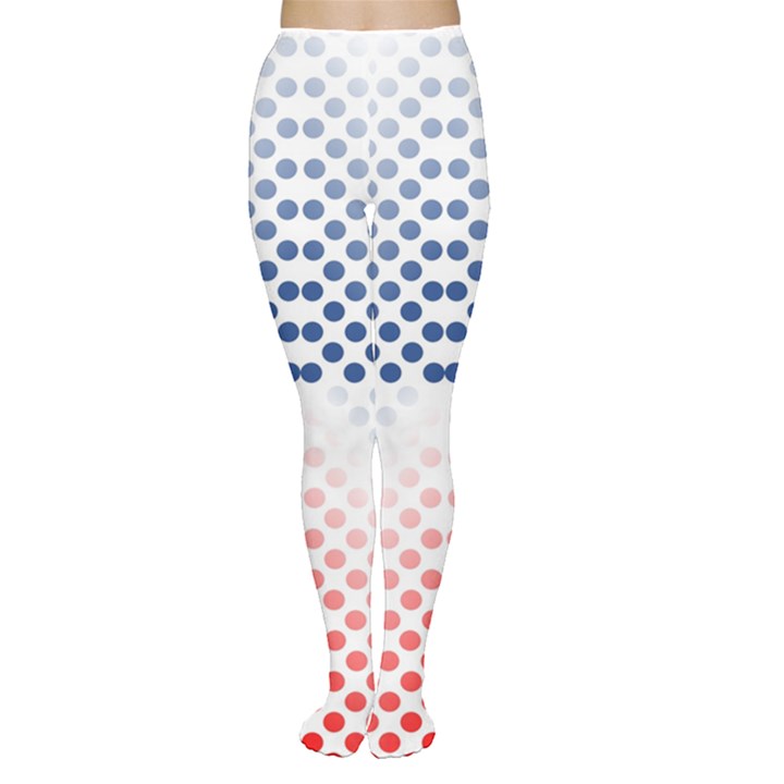 Dots Pointillism Abstract Chevron Tights