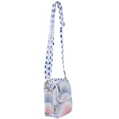 Dots Pointillism Abstract Chevron Shoulder Strap Belt Bag by Pakjumat