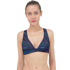 Glass Scifi Violet Ultraviolet Classic Banded Bikini Top by Pakjumat