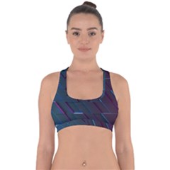 Glass Scifi Violet Ultraviolet Cross Back Hipster Bikini Top  by Pakjumat