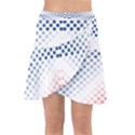 Dots Pointillism Abstract Chevron Wrap Front Skirt View1