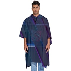 Glass Scifi Violet Ultraviolet Men s Hooded Rain Ponchos by Pakjumat