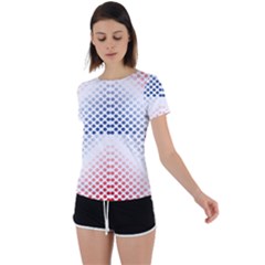 Dots Pointillism Abstract Chevron Back Circle Cutout Sports T-shirt by Pakjumat