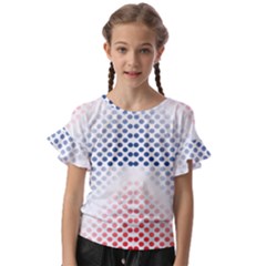 Dots Pointillism Abstract Chevron Kids  Cut Out Flutter Sleeves by Pakjumat