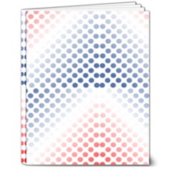 Dots Pointillism Abstract Chevron 8  X 10  Hardcover Notebook by Pakjumat