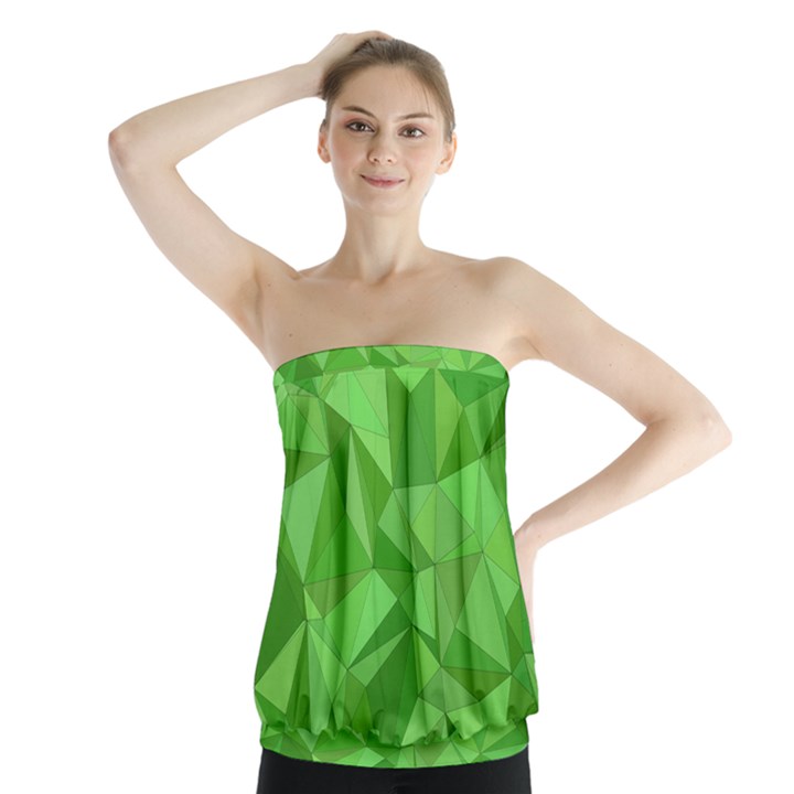 Mosaic Tile Geometrical Abstract Strapless Top