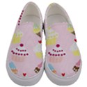 Cupcakes Wallpaper Paper Background Men s Canvas Slip Ons View1