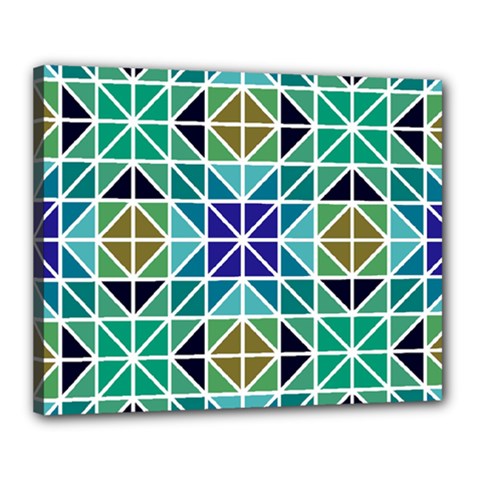 Mosaic Triangle Symmetry Canvas 20  X 16  (stretched) by Apen