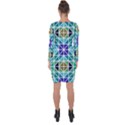 Mosaic Triangle Symmetry Asymmetric Cut-Out Shift Dress View2