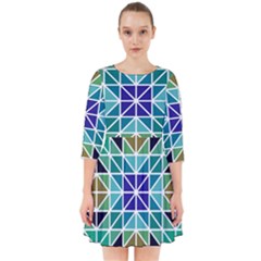 Mosaic Triangle Symmetry Smock Dress by Apen