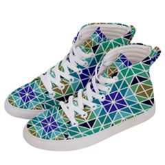 Mosaic Triangle Symmetry Women s Hi-top Skate Sneakers by Apen