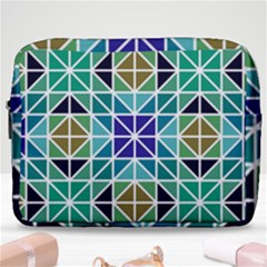 Mosaic Triangle Symmetry Make Up Pouch (large) by Apen