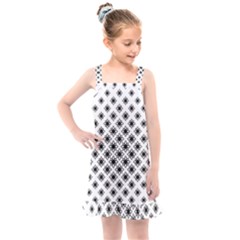 Stylized Flower Floral Pattern Kids  Overall Dress by Apen