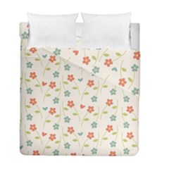 Floral Pattern Wallpaper Retro Duvet Cover Double Side (full/ Double Size) by Apen