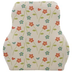 Floral Pattern Wallpaper Retro Car Seat Velour Cushion 