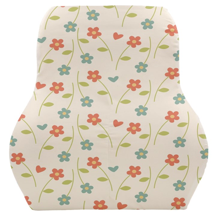 Floral Pattern Wallpaper Retro Car Seat Back Cushion 