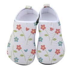 Floral Pattern Wallpaper Retro Women s Sock-style Water Shoes