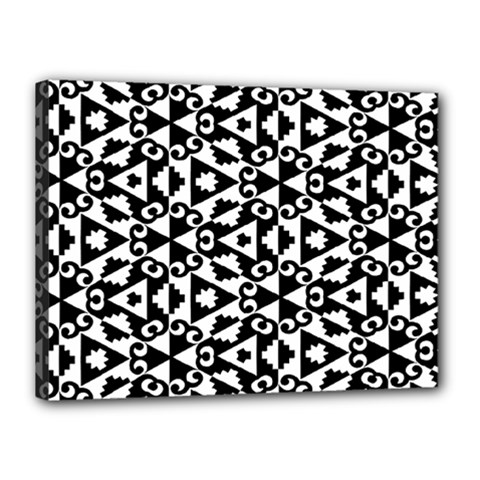 Geometric Tile Background Canvas 16  X 12  (stretched) by Apen