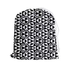 Geometric Tile Background Drawstring Pouch (2xl) by Apen