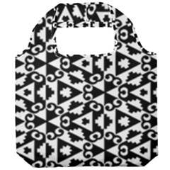 Geometric Tile Background Foldable Grocery Recycle Bag by Apen