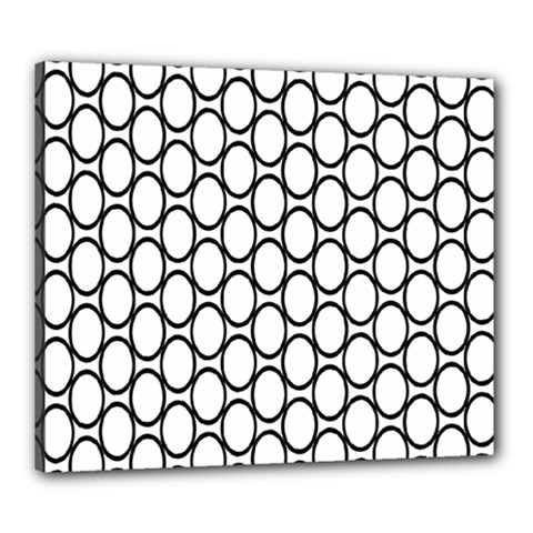 Black Pattern Halftone Wallpaper Canvas 24  X 20  (stretched) by Apen