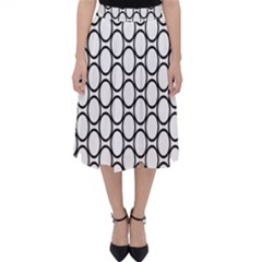 Black Pattern Halftone Wallpaper Classic Midi Skirt by Apen