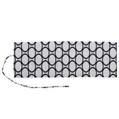 Black Pattern Halftone Wallpaper Roll Up Canvas Pencil Holder (m) by Apen