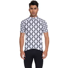 Black Pattern Halftone Wallpaper Men s Short Sleeve Cycling Jersey