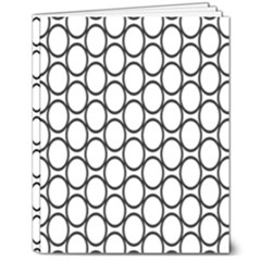 Black Pattern Halftone Wallpaper 8  X 10  Hardcover Notebook by Apen