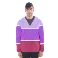 Pattern Banner Set Dot Abstract Men s Hooded Windbreaker by Apen