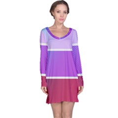 Pattern Banner Set Dot Abstract Long Sleeve Nightdress by Apen