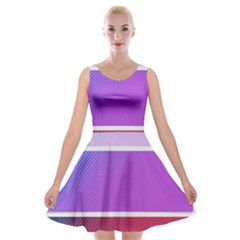 Pattern Banner Set Dot Abstract Velvet Skater Dress by Apen